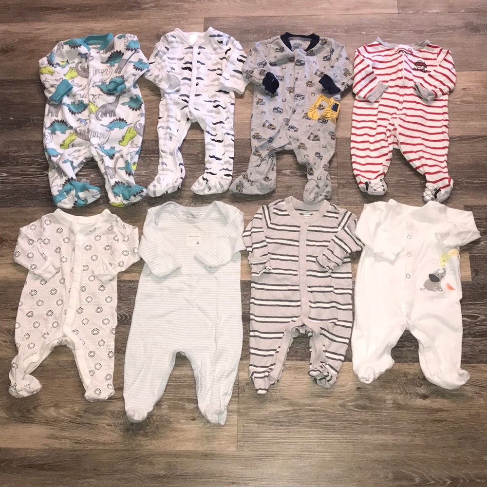 EUC Baby Boy Footie Pajamas